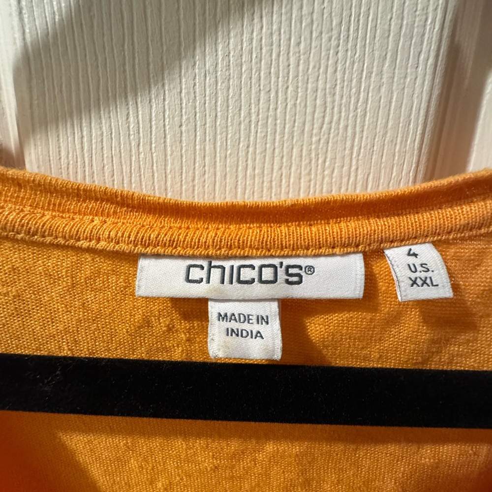 Chico's Vibrant Orange Top - size 4
